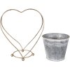 Clayre & Eef 6Y5469 Jardinera Gris Dorada 25x16x29 cm