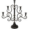 Clayre & Eef 6Y5475 Portavelas Negro 46x14x49 cm