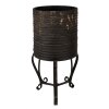 Clayre & Eef 6Y5476 Soporte para plantas de interior negro Ø 29x53 cm