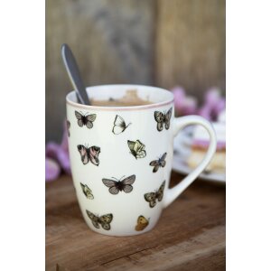 Clayre & Eef BPDMU Taza Blanco Rosa 350 ml