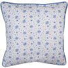 Clayre & Eef BRB21 Funda de Cojín Beige Azul 40x40 cm Algodón Romántico
