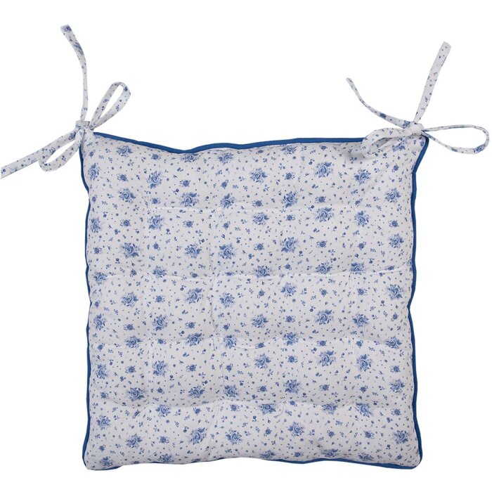 Clayre & Eef BRB29 Silla Cojín Espuma Beige Azul 40x40x4 cm