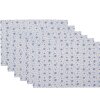 Clayre & Eef BRB40 Juego de 6 Manteles Individuales Beige Azul 48x33 cm Algodón