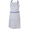 Clayre & Eef BRB41 Delantal de cocina Beige Azul 70x85 cm Algodón Estampado Floral