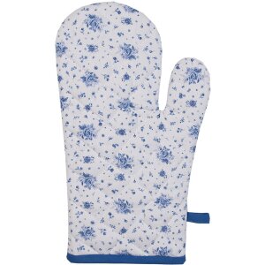 Clayre & Eef BRB44 Manopla de horno Beige Azul 18x30...