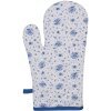 Clayre & Eef BRB44 Manopla de horno Beige Azul 18x30 cm 100% Algodón