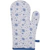 Clayre & Eef BRB44 Manopla de horno Beige Azul 18x30 cm 100% Algodón