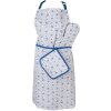 Clayre & Eef BRB44 Manopla de horno Beige Azul 18x30 cm 100% Algodón