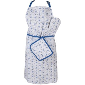 Clayre & Eef BRB45 Manta Beige, Azul 20x20 cm