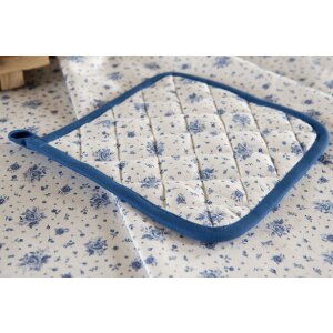 Clayre & Eef BRB45 Manta Beige, Azul 20x20 cm