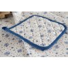 Clayre & Eef BRB45 Manta Beige, Azul 20x20 cm