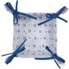 Clayre & Eef BRB47 Panera Beige Azul 35x35x8 cm Algodón Estampado Floral