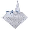 Clayre & Eef BRB47 Panera Beige Azul 35x35x8 cm Algodón Estampado Floral