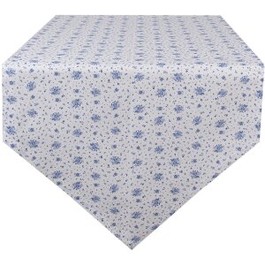 Clayre & Eef BRB65 Traves de Mesa Beige, Azul 50x160 cm