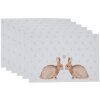 Clayre & Eef BSLC40 Mantel Individual (6 piezas) Beige Marrón 48x33 cm