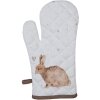 Clayre & Eef BSLC44 Guante de horno Beige Marrón 18x30 cm