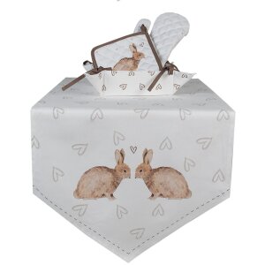 Clayre & Eef BSLC45 Potholder Beige Marrón 20x20 cm
