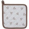 Clayre & Eef BSLC45 Potholder Beige Marrón 20x20 cm