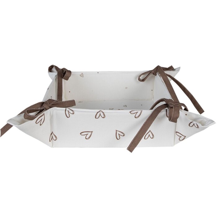 Clayre & Eef BSLC47 Panera Beige Marrón 35x35x8 cm