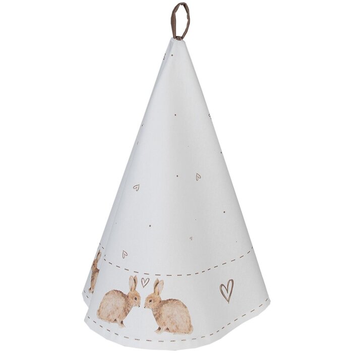Clayre & Eef BSLC48 Toalla Beige Marrón Ø 80 cm