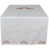 Clayre & Eef BSLC64 Traves de Mesa Beige Marrón 50x140 cm Algodón Conejito Casa de Campo