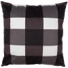 Clayre & Eef BWX23 Funda de Cojín Negro Blanco Feliz Navidad 45x45 cm
