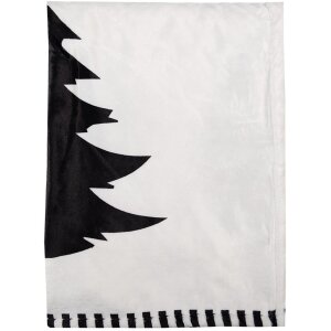 Clayre & Eef BWX60-2 Plaid Blanco Negro 130x170 cm