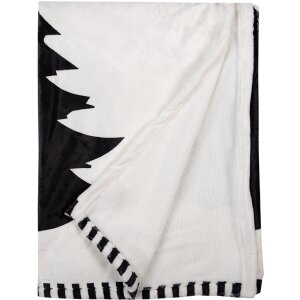 Clayre & Eef BWX60-2 Plaid Blanco Negro 130x170 cm