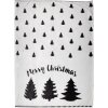 Clayre & Eef BWX60-2 Plaid Blanco Negro 130x170 cm