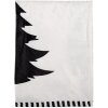Clayre & Eef BWX60-2 Plaid Blanco Negro 130x170 cm