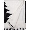 Clayre & Eef BWX60-2 Plaid Blanco Negro 130x170 cm