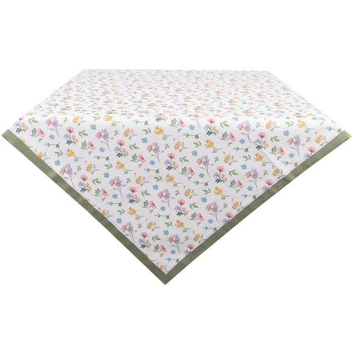 Clayre & Eef CFL01 Mantel Cuadrado Blanco 100x100 cm