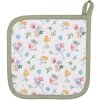 Clayre & Eef CFL45 Agarrador Blanco, Verde 20x20 cm