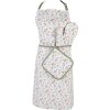 Clayre & Eef CFL45 Agarrador Blanco, Verde 20x20 cm