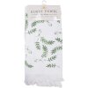 Clayre & Eef CT027 Toalla de Huésped Blanco Verde 40x66 cm