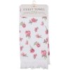 Clayre & Eef CT029 Toalla de Huésped Blanco Rosa 40x66 cm