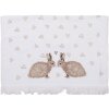 Clayre & Eef CTBSLC2 Toalla de Huésped Blanco Marrón 40x66 cm