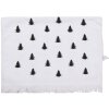 Clayre & Eef CTBWX Toalla de Huésped Blanco Negro 40x66 cm