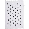 Clayre & Eef CTBWX Toalla de Huésped Blanco Negro 40x66 cm