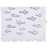Clayre & Eef CTSSF Toalla de Huésped Blanco Azul 40x66 cm