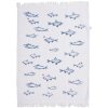 Clayre & Eef CTSSF Toalla de Huésped Blanco Azul 40x66 cm