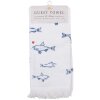 Clayre & Eef CTSSF Toalla de Huésped Blanco Azul 40x66 cm