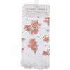 Clayre & Eef CTSWR Toalla de Huésped Blanco Rosa 40x66 cm