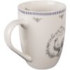 Clayre & Eef DFRMU Mug Blanco Gris 350 ml