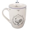 Clayre & Eef DFRMU Mug Blanco Gris 350 ml