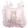 Clayre & Eef FEB25-1 Funda de Cojín Cojín de Asiento 40x40 cm Algodón Rosa