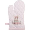 Clayre & Eef FEB44K Manopla Horno Niño Rosa 12x21 cm Algodón Conejito