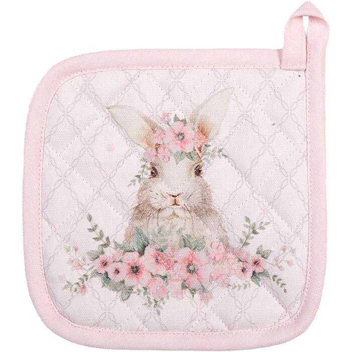 Clayre & Eef FEB45K Potholder Niño Rosa 16x16 cm