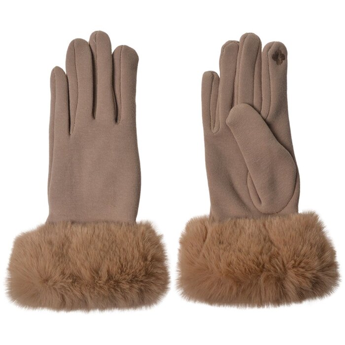 Juleeze JZGL0043BE Guantes de invierno Beige 8x24 cm