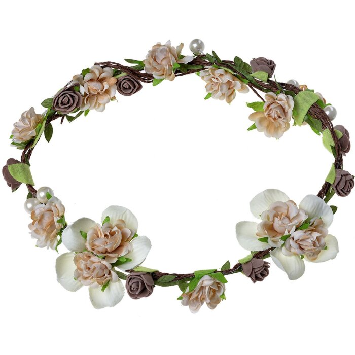 Juleeze JZHB0141 Diadema Señoras Blanco Marrón